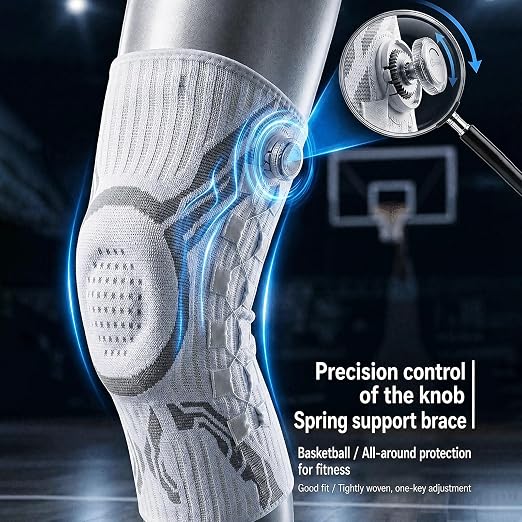 Dial-Adjustable Compression Knee Brace with Spring Support