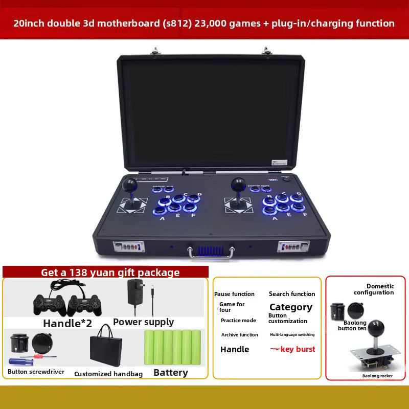 2026 New Pandora Double Joystick Portable Game Console Home King of Fighters 97 Nostalgic Integrated Fighting Machine