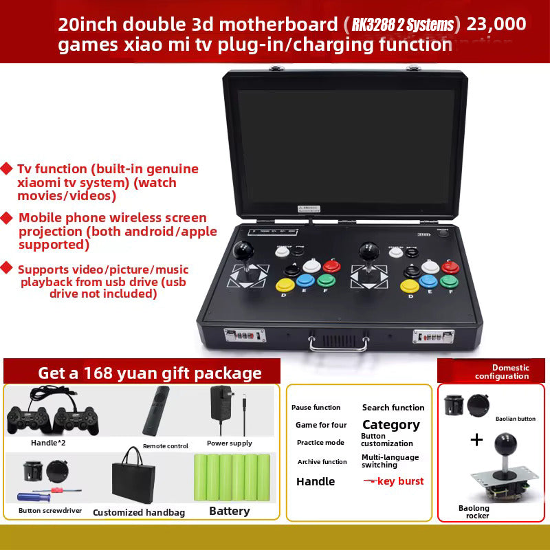 2026 New Pandora Double Joystick Portable Game Console Home King of Fighters 97 Nostalgic Integrated Fighting Machine