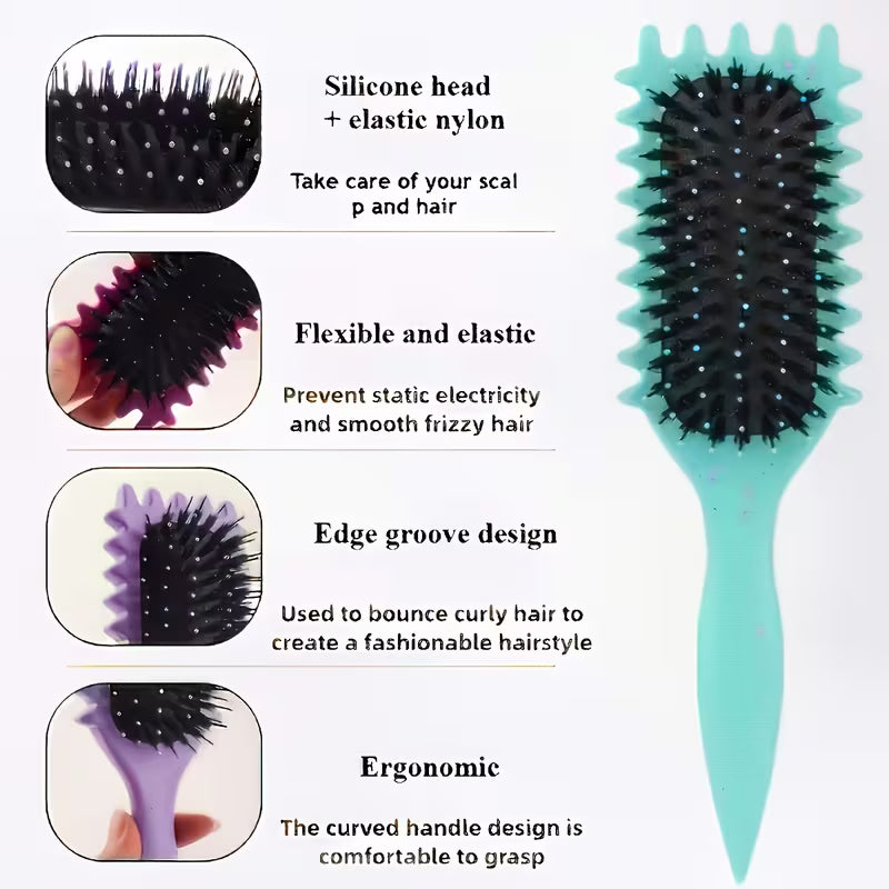✨ EdgeLift Curl Brush ✨ Defined Curls • Frizz Reduction • Smooth Hairstyle