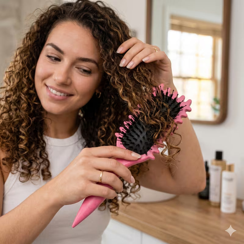 ✨ EdgeLift Curl Brush ✨ Defined Curls • Frizz Reduction • Smooth Hairstyle