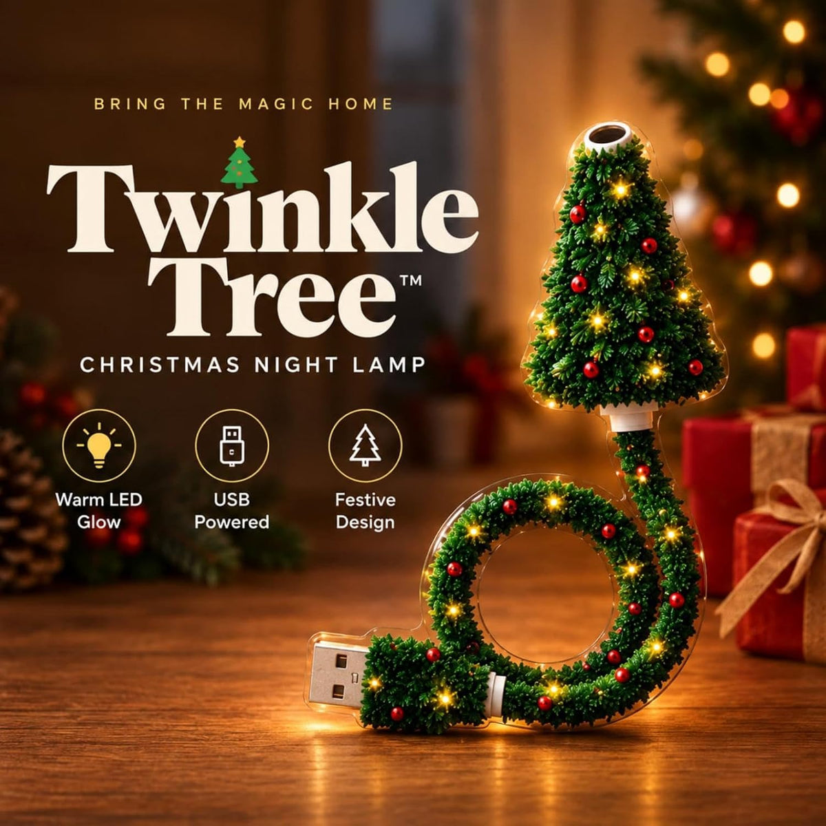 Limited Time: 30% OFF⚡ Flexible USB Christmas Tree Pattern Projector Light