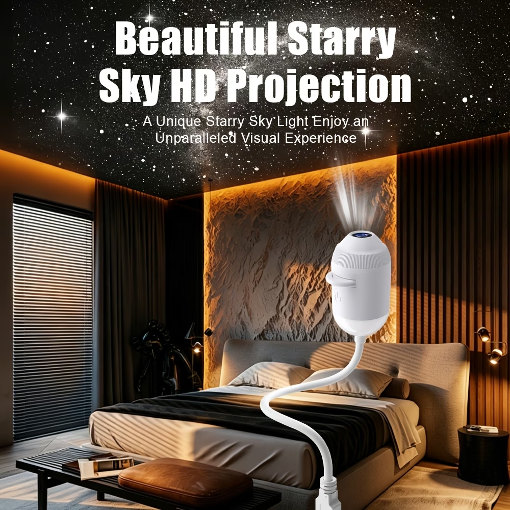 Limited Time: 30% OFF⚡ 360° Flexible HD Galaxy Night Light Projector