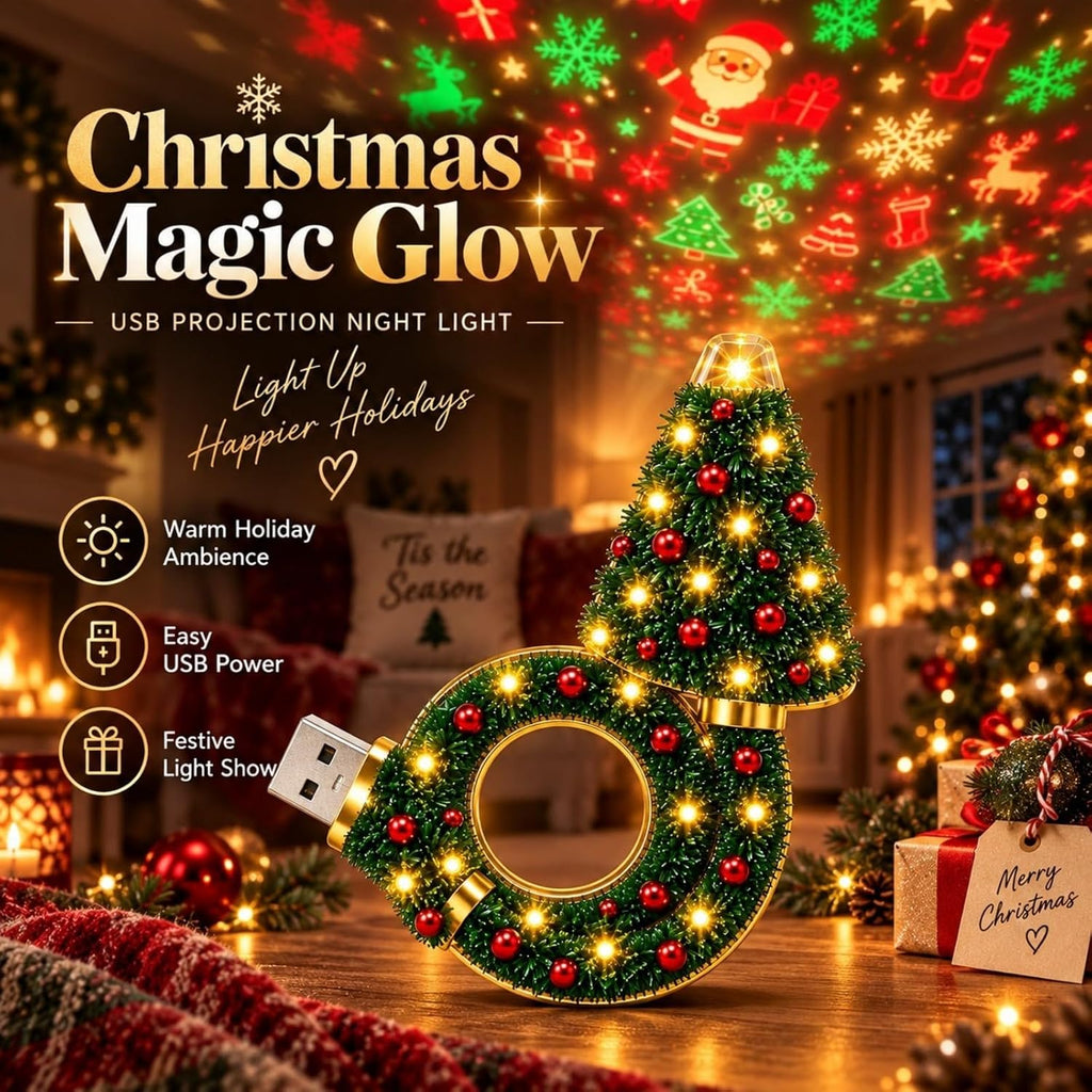 Limited Time: 30% OFF⚡ Flexible USB Christmas Tree Pattern Projector Light