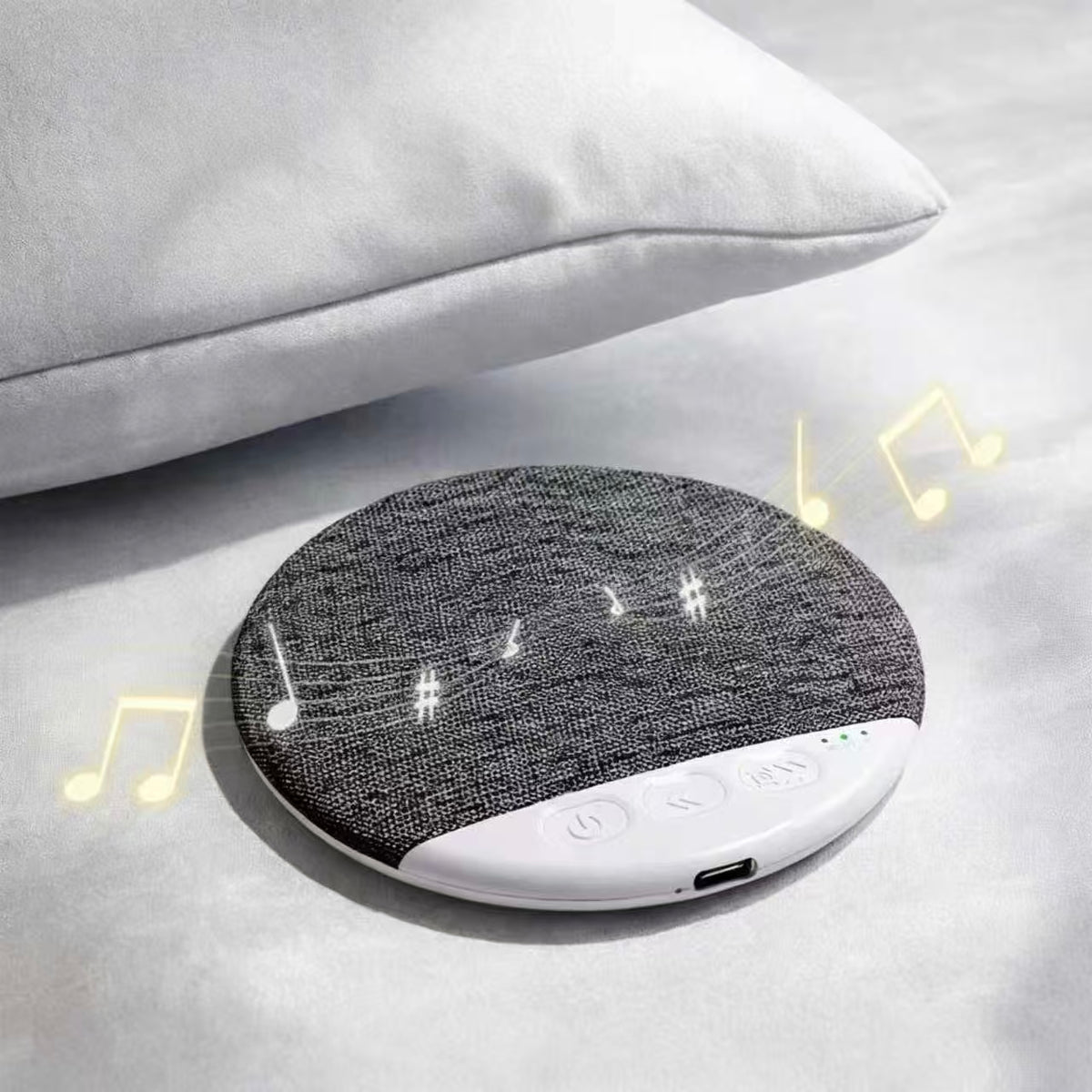 Limited Time: 30% OFF🔊 Round Fabric Cover Wireless Bluetooth Speaker, Mini Portable Home Decor Audio Player🛋️