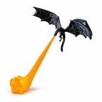 🔥Fire‑Breathing Medieval Black Flame Dragon Statue  Halloween Fantasy Dragon Ornament for Desk, Bookshelf & Reading Nook