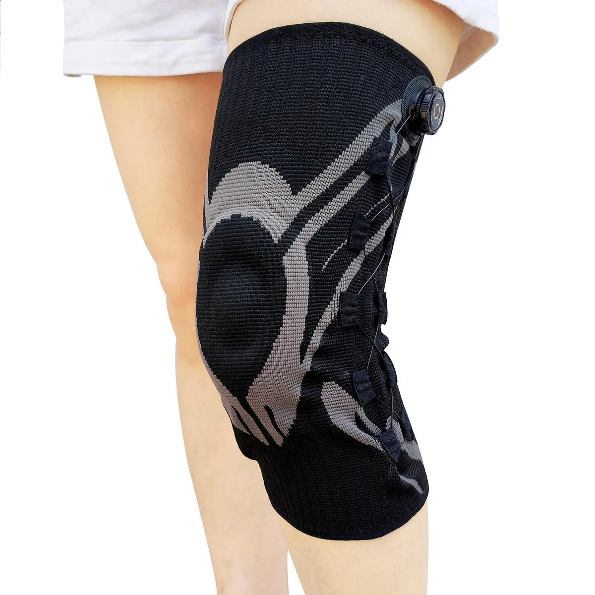 Dial-Adjustable Compression Knee Brace with Spring Support